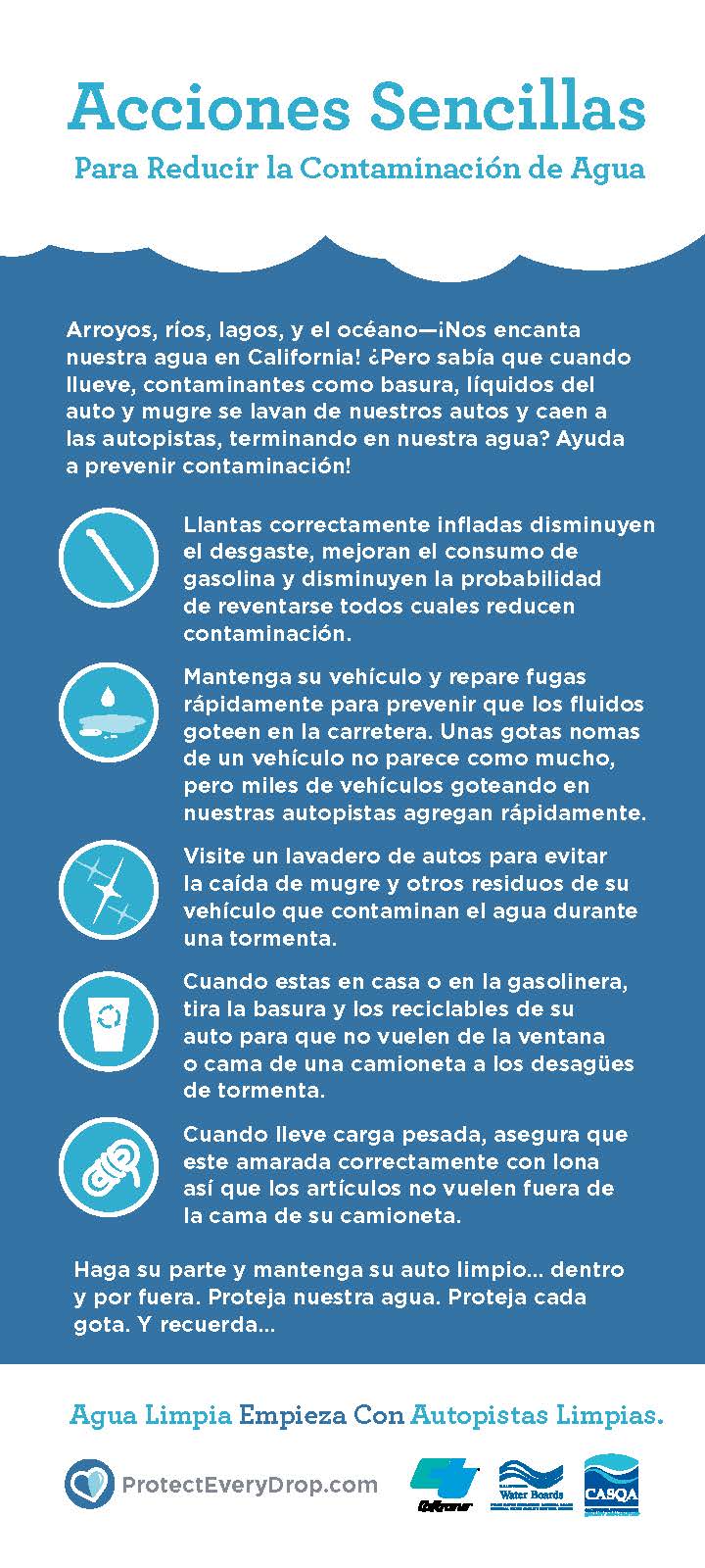 Image of Stormwater tips in Spanish
